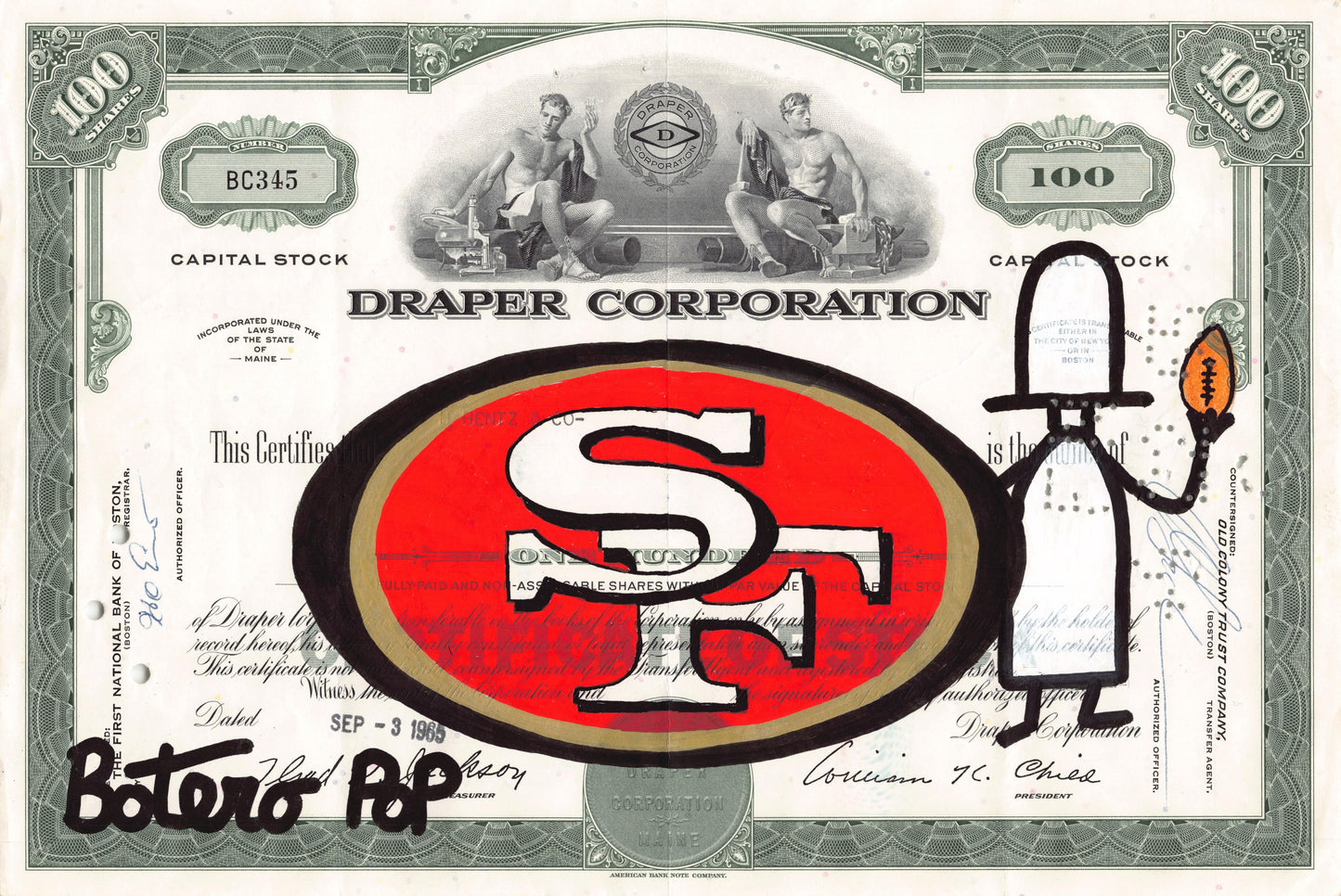 San Francisco 49ers by Botero Pop - Signature Fine Art