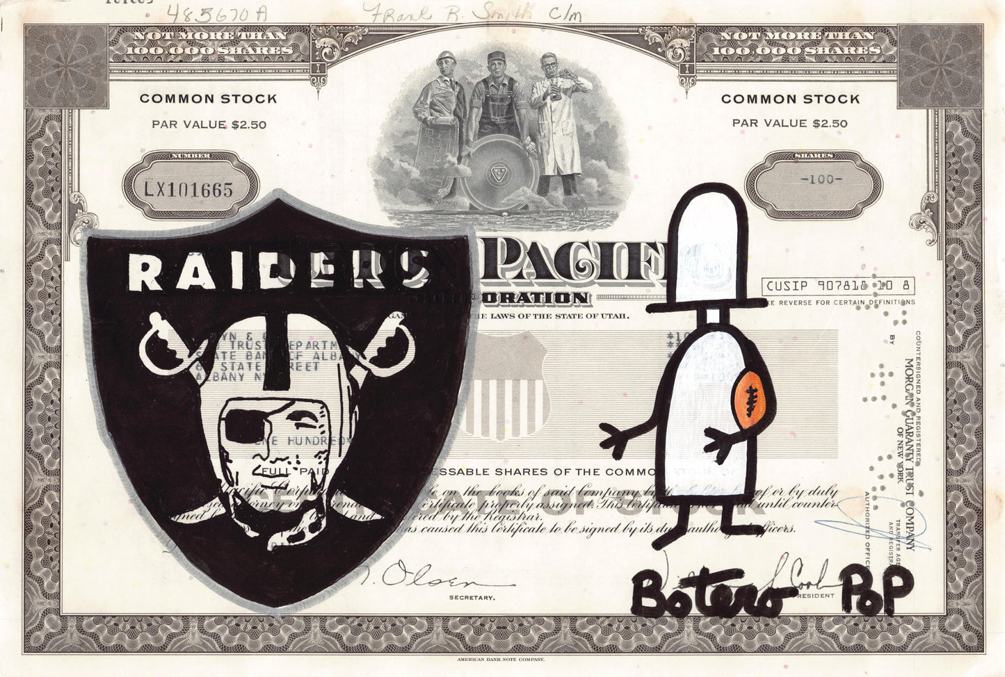 Las Vegas Raiders by Botero Pop - Signature Fine Art