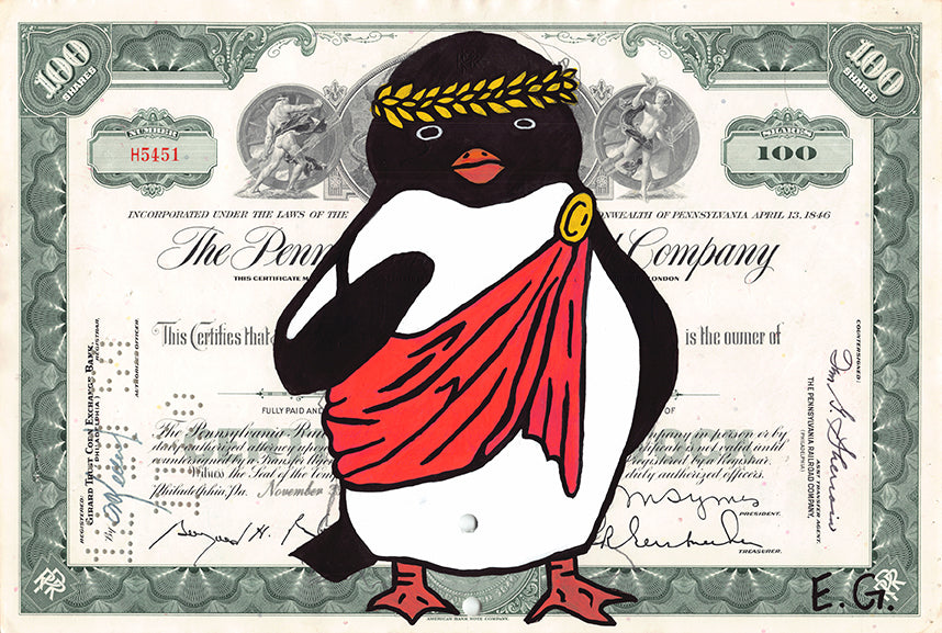 Ceasar Penguino by Eva Goubin by Eva Goubin - Signature Fine Art